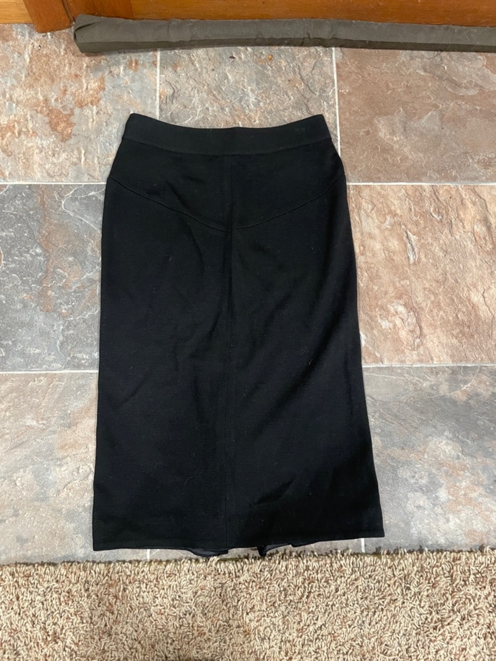 Diane Von Furstenberg Black Midi Pencil Skirt